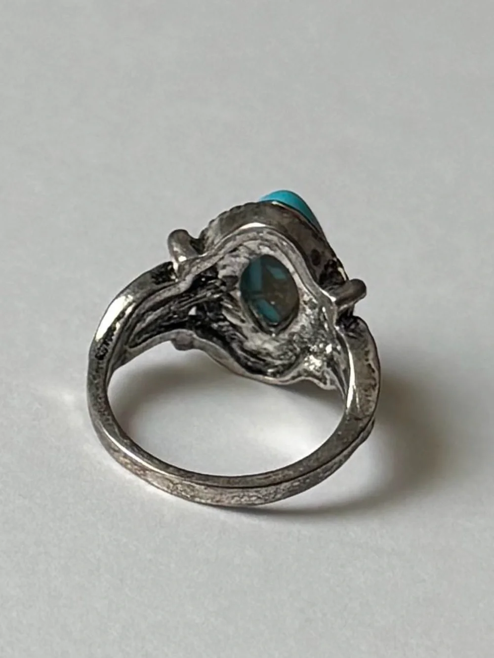 vintage gorgeous arizona turquoise crystal ring